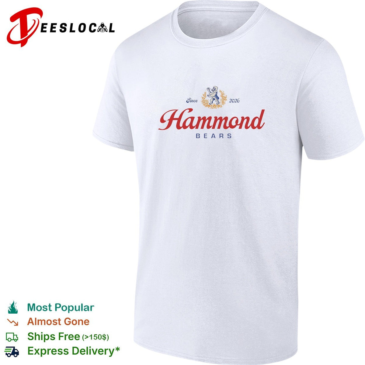 Hammond Bears since 2026 vintage logo shirt