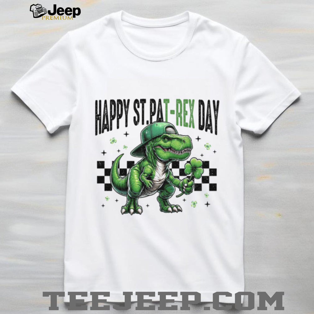 Happy St. Pat Rex Day Funny T Rex Dinosaur Shamrock T Shirt