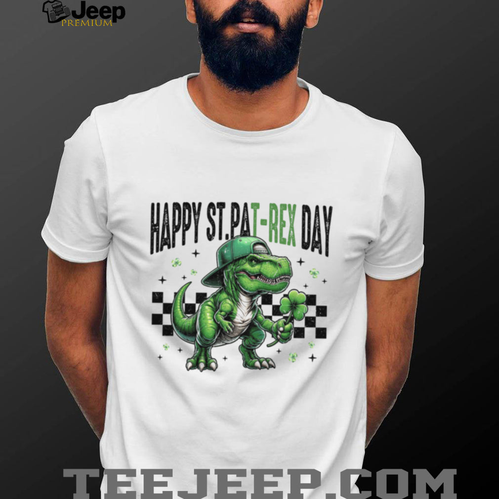 Happy St. Pat Rex Day Funny T Rex Dinosaur Shamrock T Shirt
