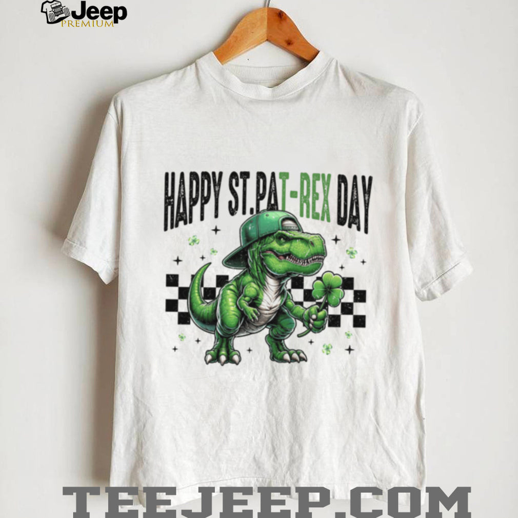 Happy St. Pat Rex Day Funny T Rex Dinosaur Shamrock T Shirt