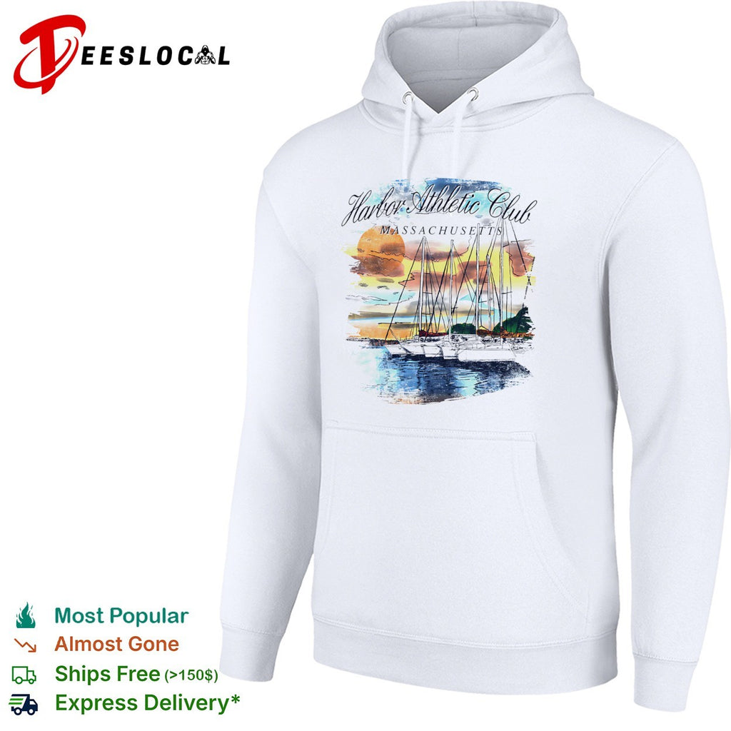 Harbor Athletic Club Massachusetts nautical sailboat sunset summer shirt