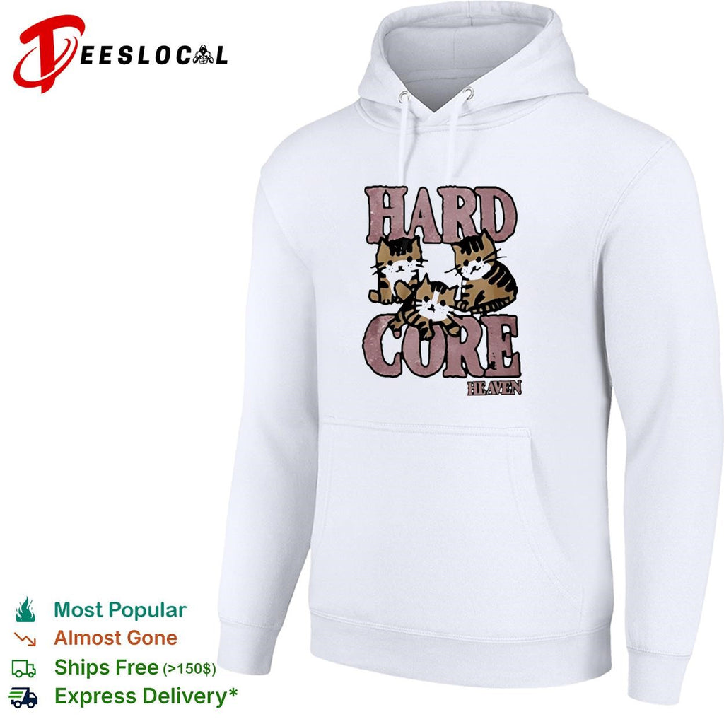 Hardcore heaven three kittens glitter cute graphic shirt