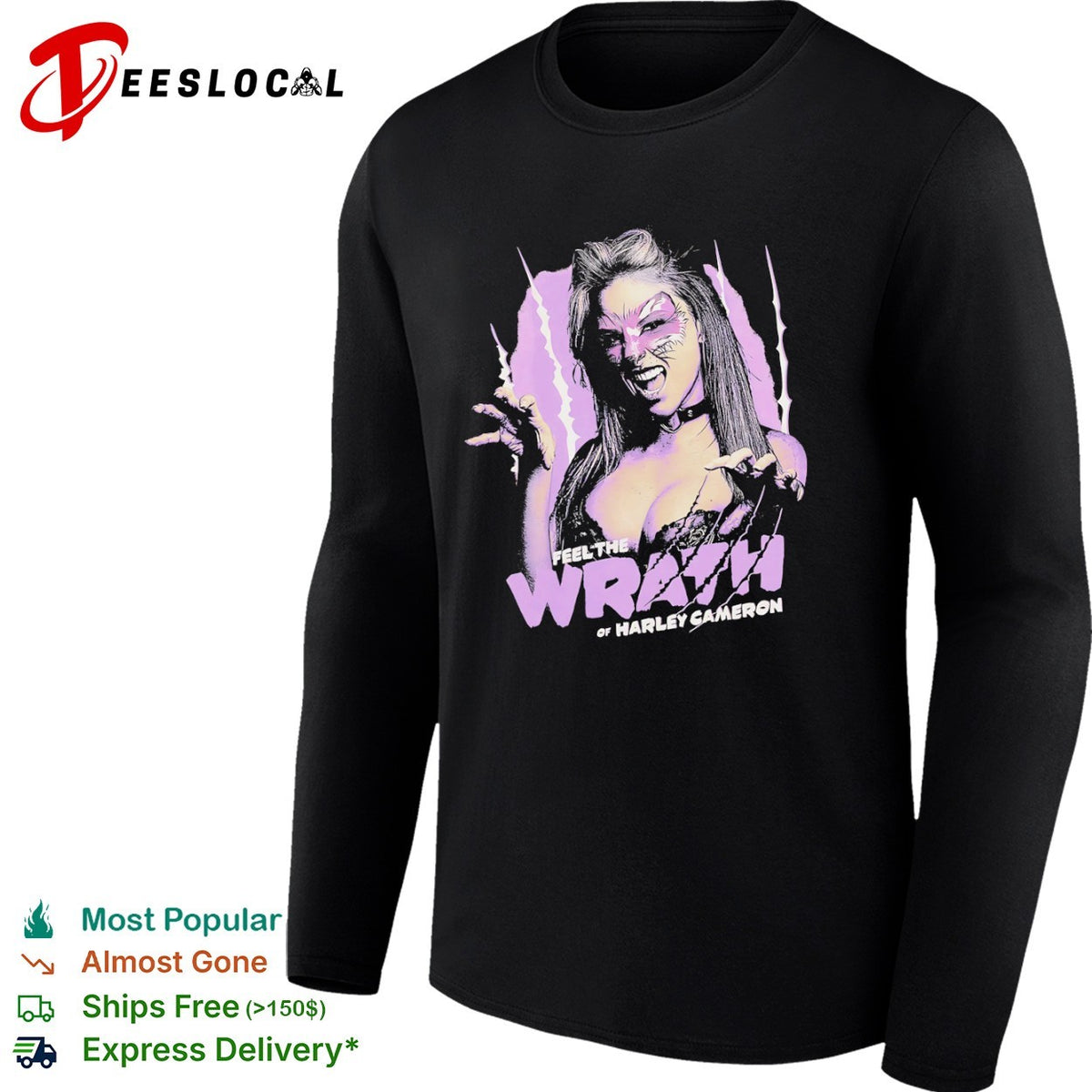 Harley Cameron Feel the Wrath of AEW Professional Wrestling League shirt