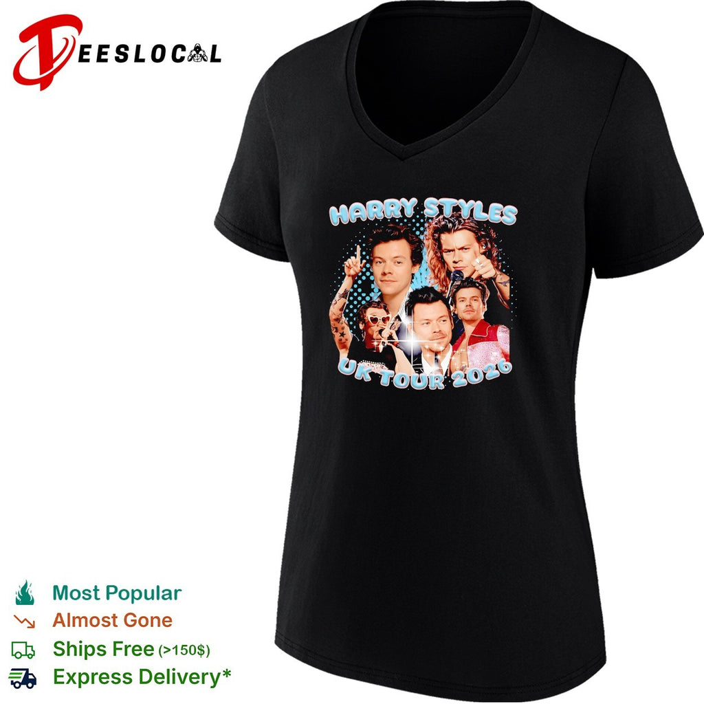 Harry UK tour 2026 portrait collage shirt