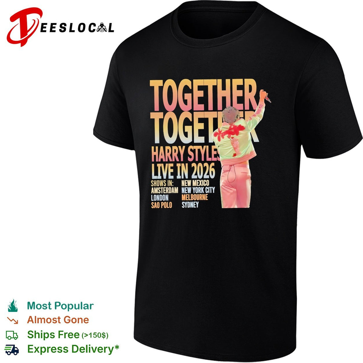 Harry live 2026 tour cities list shirt
