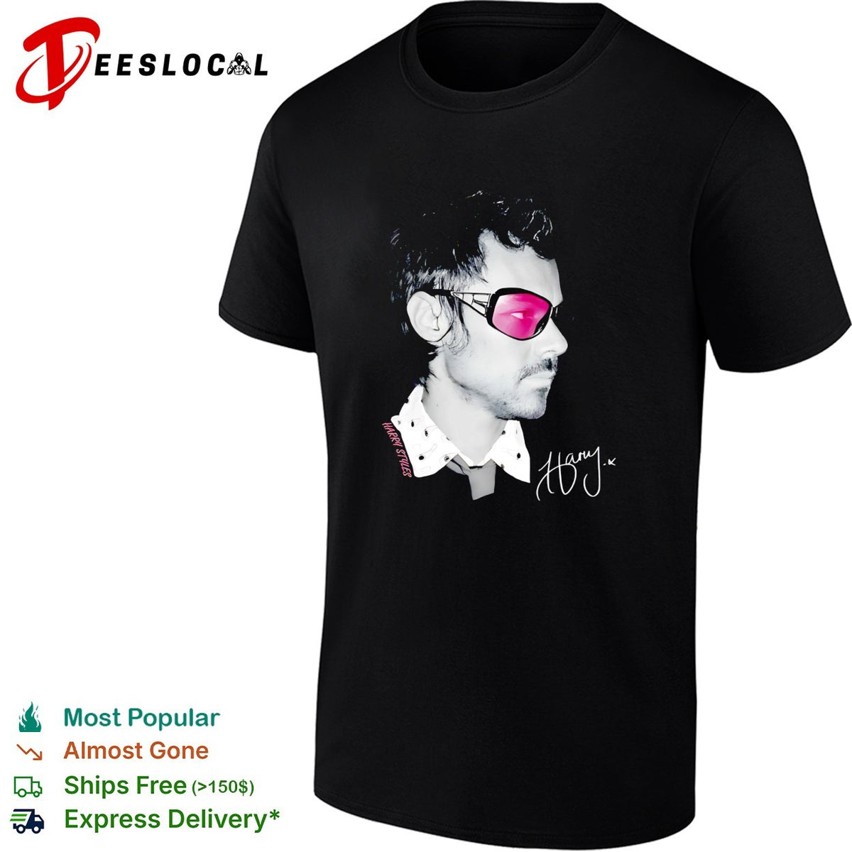 Harry sunglasses portrait signature shirt