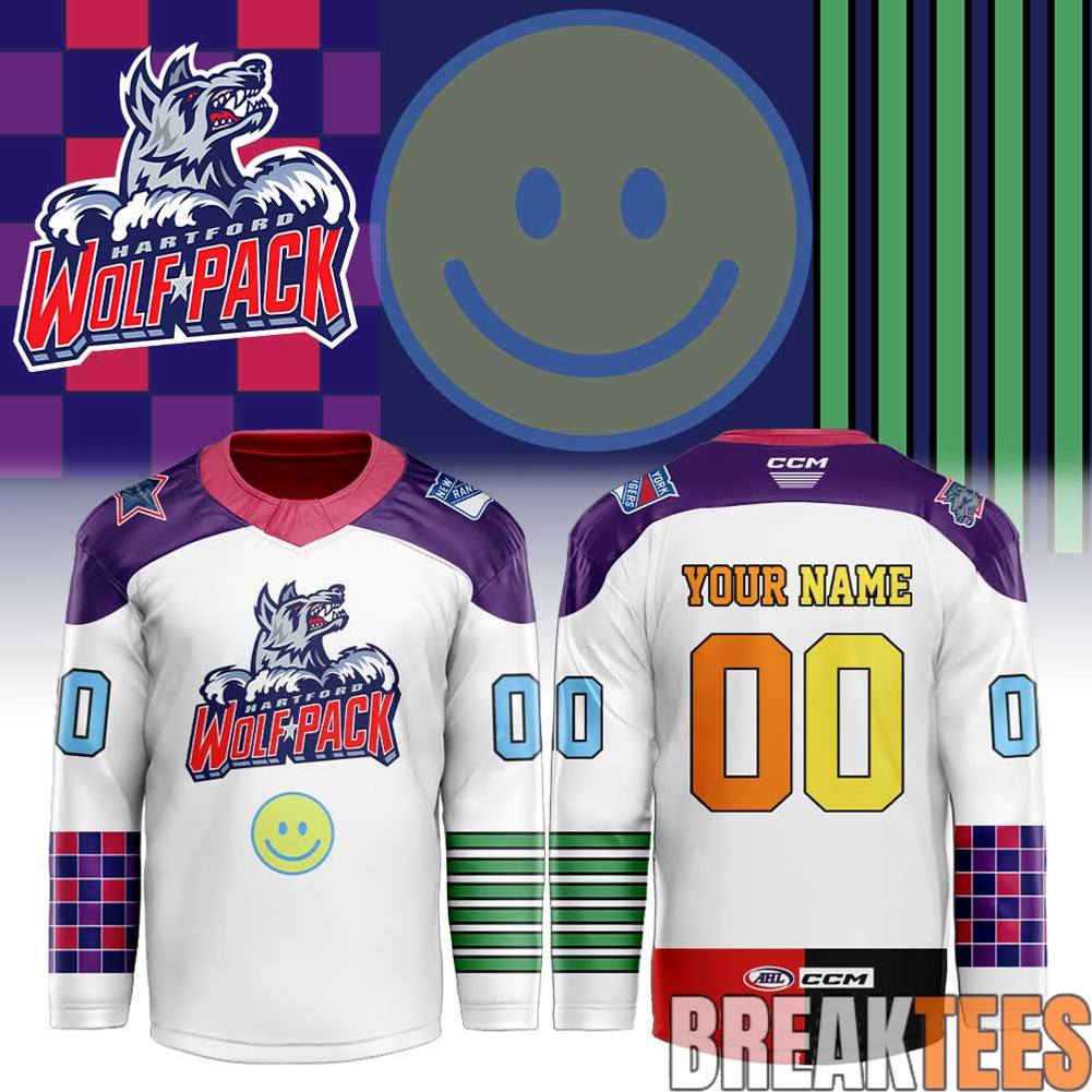 Hartford Wolf Pack Specialty Warmup Custom Hockey Jersey
