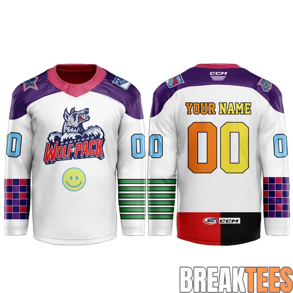 Hartford Wolf Pack Specialty Warmup Custom Hockey Jersey