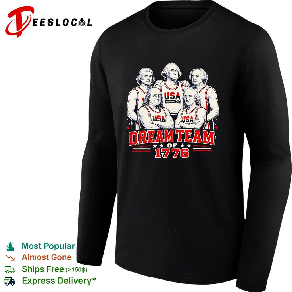 Founding fathers USA basketball dream team of 1776 parody poster shirt