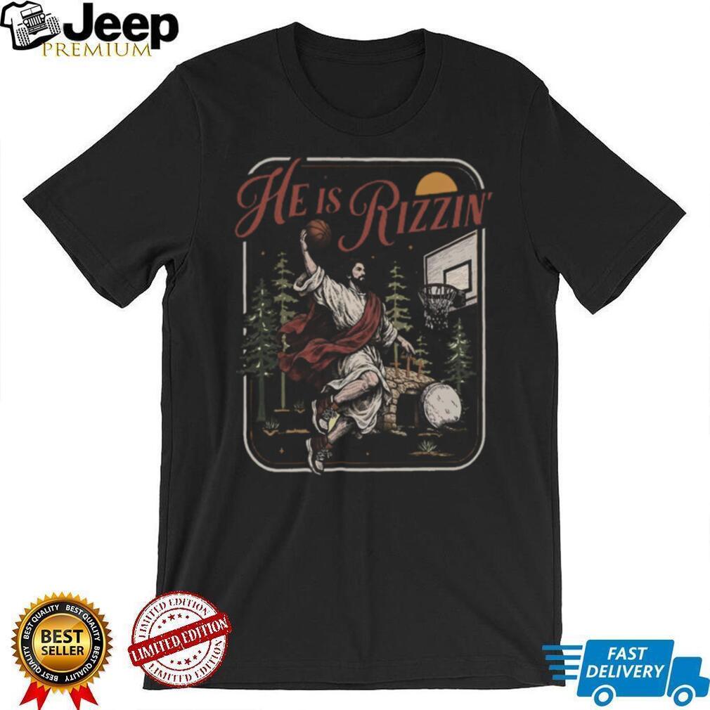 He Is Rizzin’ Jesus Basketball Dunk Vintage Wash Graphic T Shirt