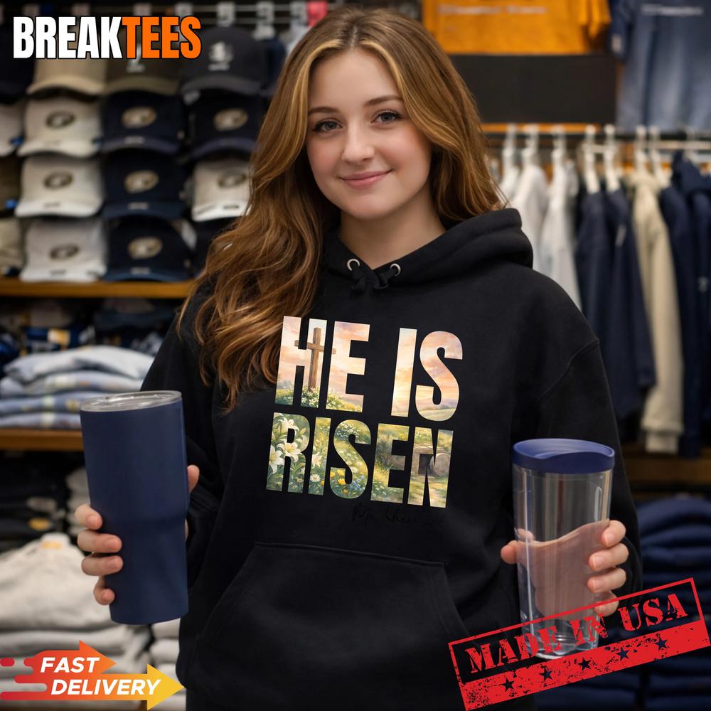He is Risen Boho Easter Christian Jesus Shirt