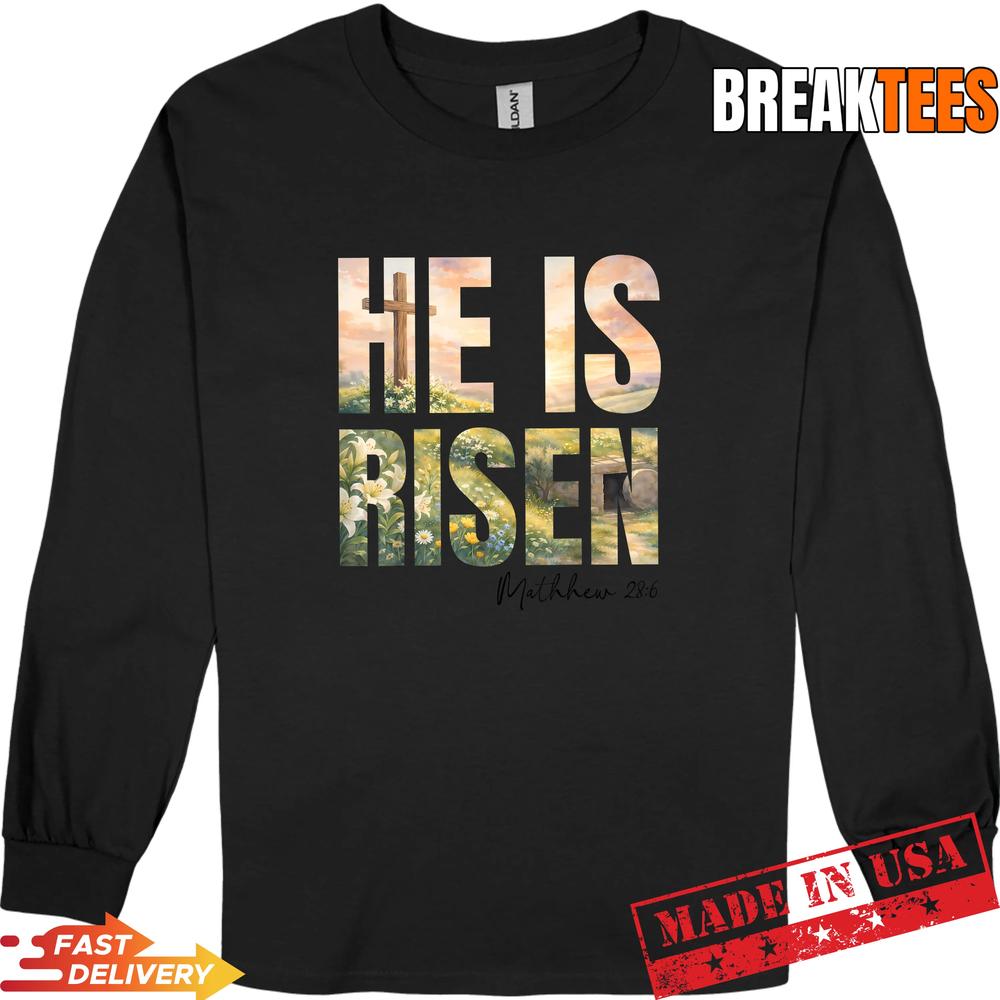 He is Risen Boho Easter Christian Jesus Shirt