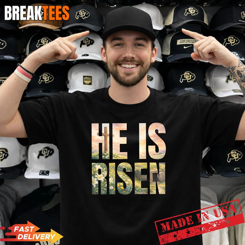 He is Risen Boho Easter Christian Jesus Shirt