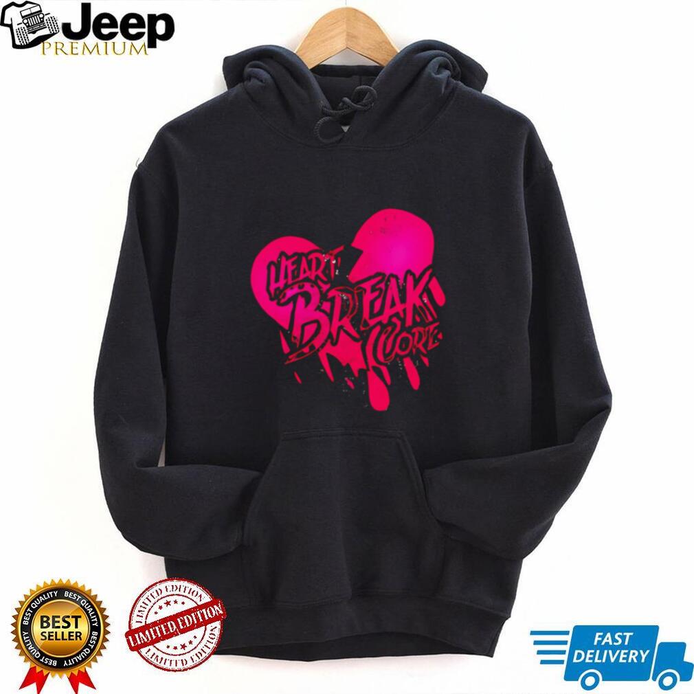 Heart break core Chazza McKenzie neon pink heart graphic shirt