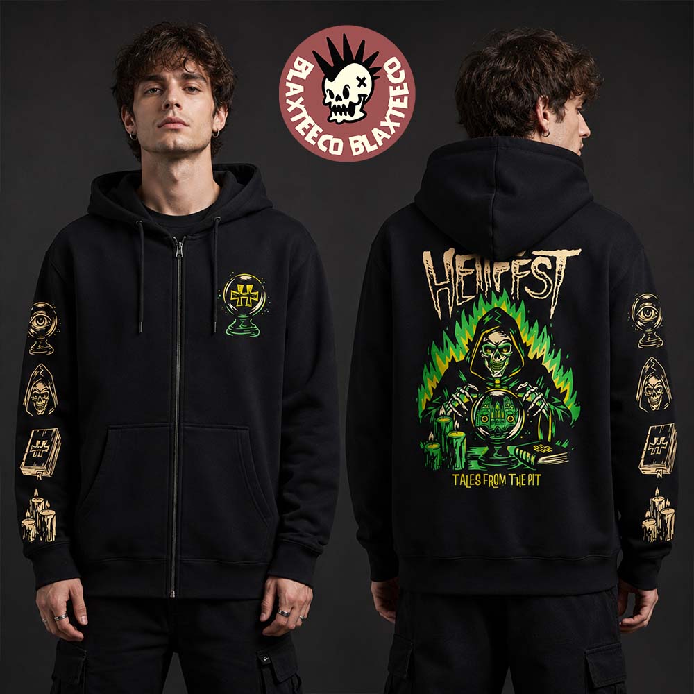 Hellfest 2026 Tales From The Pit Sanctuary Merch In Clisson France From June 18 To 21 2026 Pitkeeper Zip Hoodie