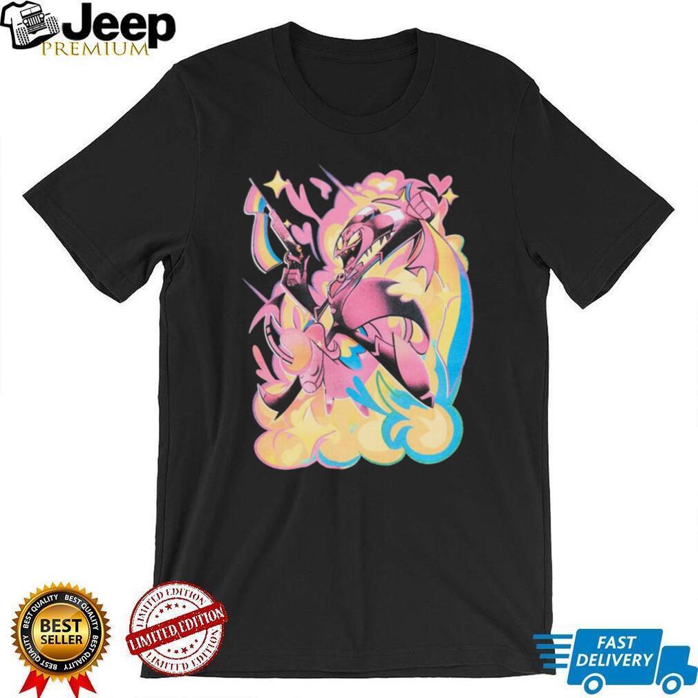 Helluva Boss Striker Fan Art Neon Aesthetic Graphic T Shirt