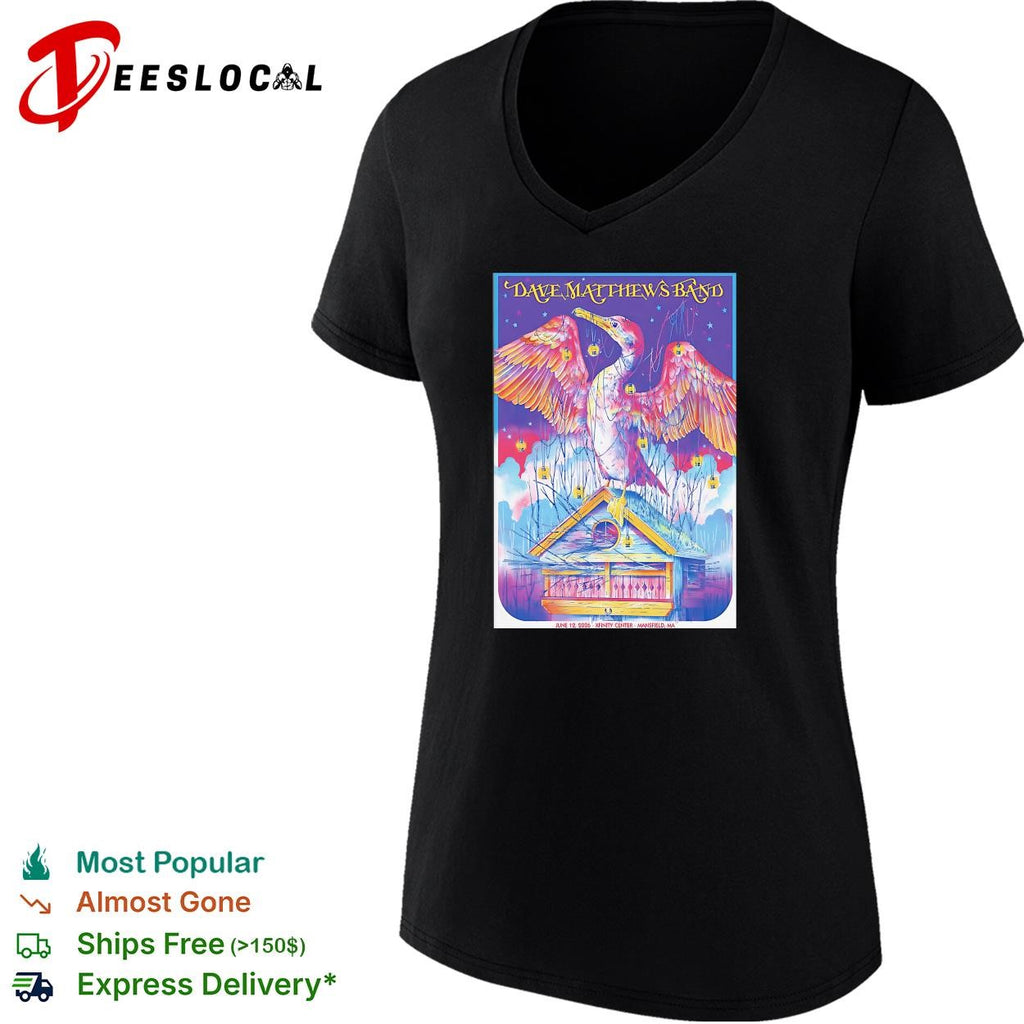 Heron bird colorful psychedelic concert poster art shirt