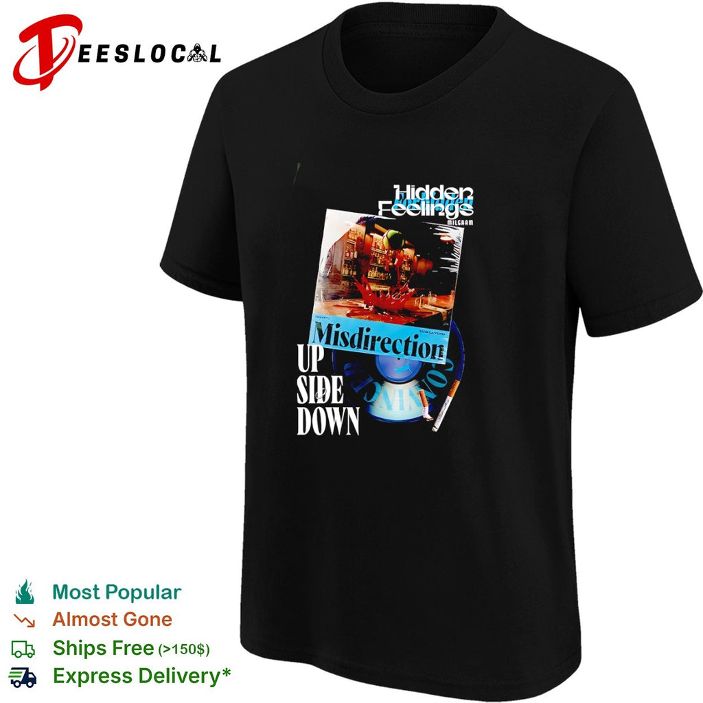 Hidden Feelings Milgaam Misdirection Maagerade Up Side Down Vinyl Record Music shirt