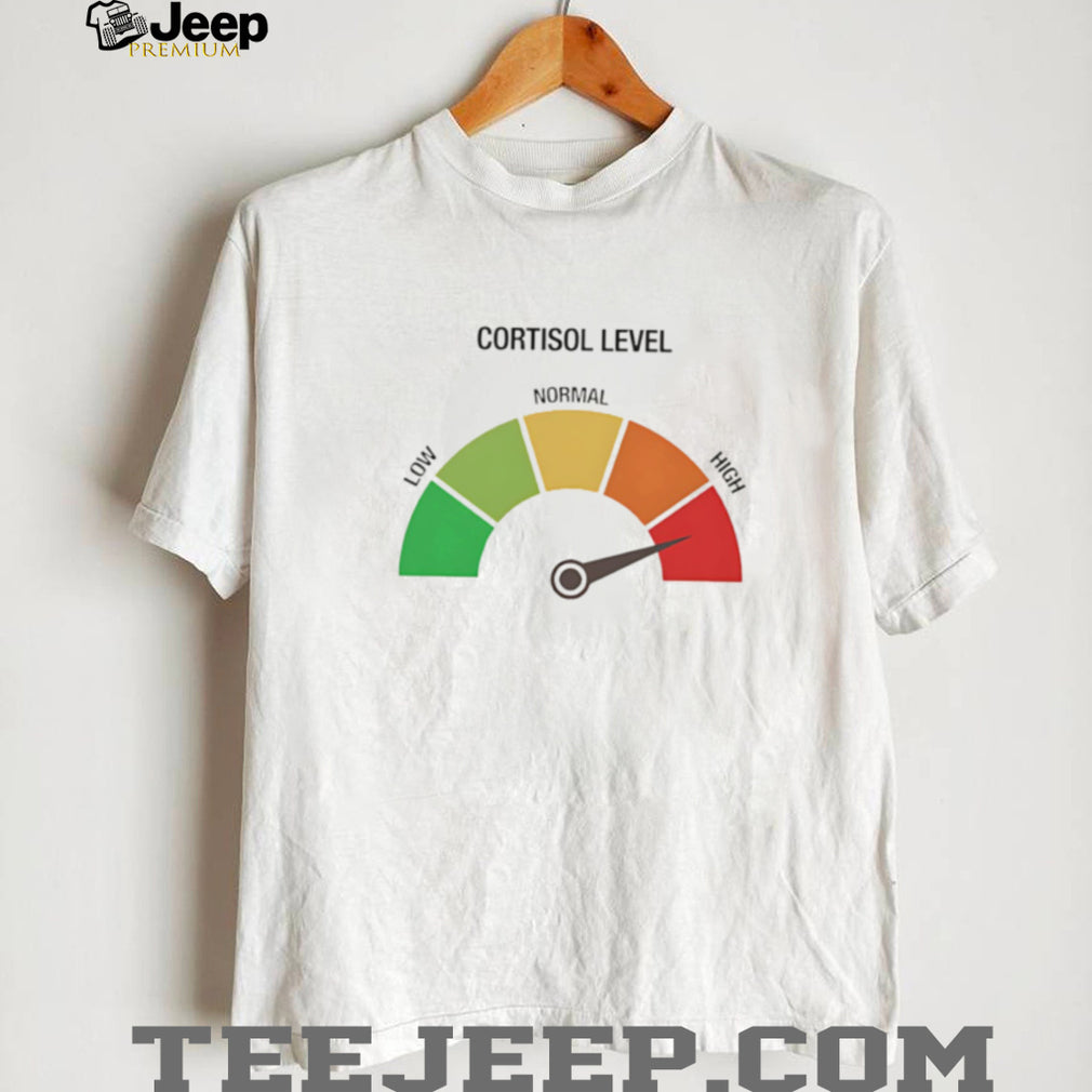 High Cortisol Level Stress Meter Funny Anxiety Graphic T Shirt