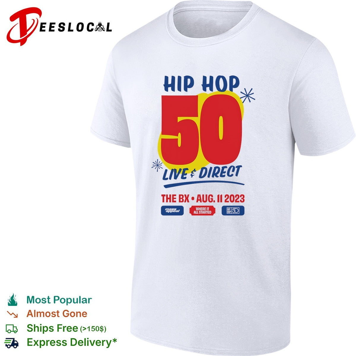Hip Hop 50 Live and Direct The BX August 11 2023 Where it All Started Mass shirt