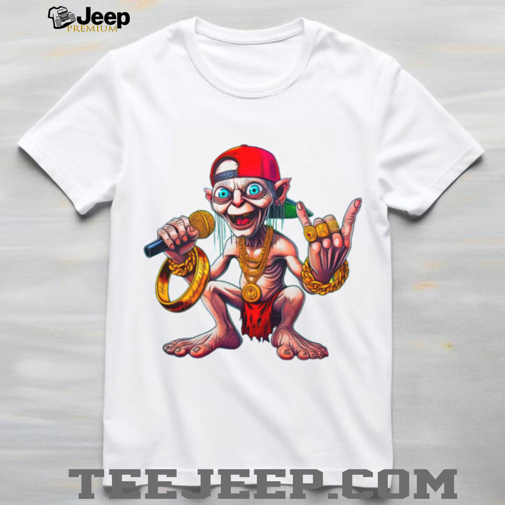 Hip Hop Gollum Rapper with Gold Chains and “The One Ring” T Shirt