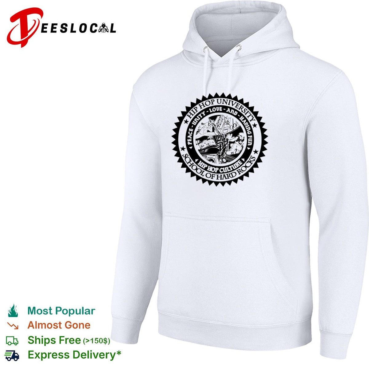Hip Hop University Peace Unity Love and Having Fun School of Hard Rocks shirt