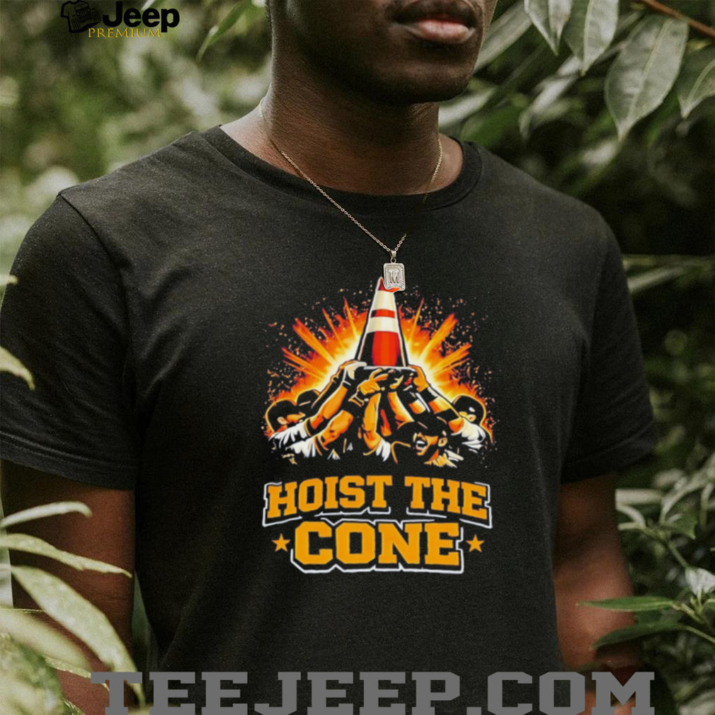Hoist The Cone Funny Sports Fans Celebration Victory T Shirt