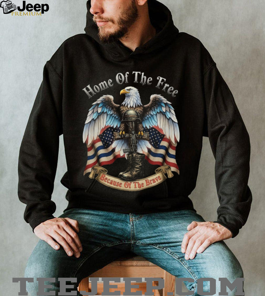 Home Of The Free Because Of The Brave Fallen Soldier Memorial T Shirt