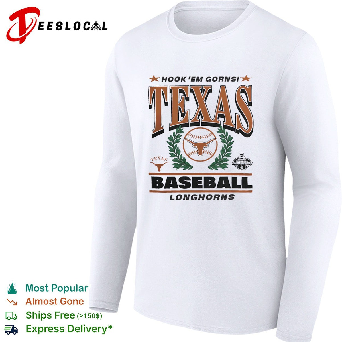 Hook em Gorns Texas Longhorns Baseball 2026 D1 Baseball Championships shirt