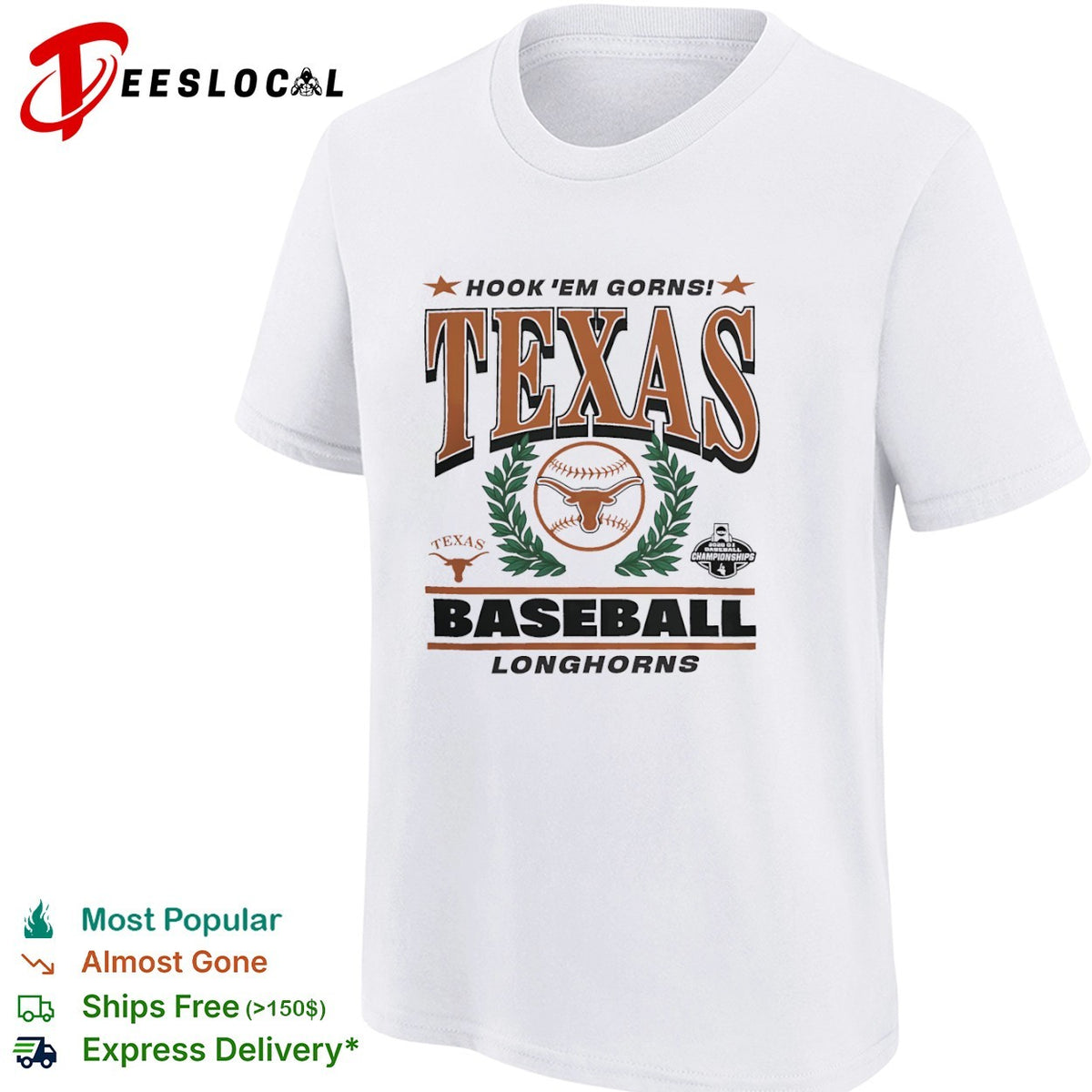 Hook em Gorns Texas Longhorns Baseball 2026 D1 Baseball Championships shirt