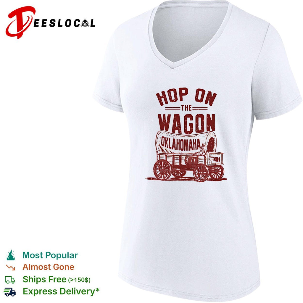 Hop on the wagon Oklahomaha Oklahoma Omaha NCAA humor shirt