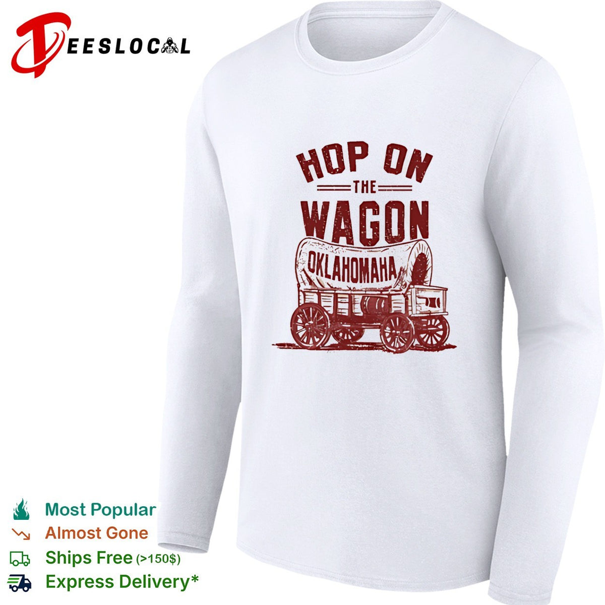 Hop on the wagon Oklahomaha Oklahoma Omaha NCAA humor shirt