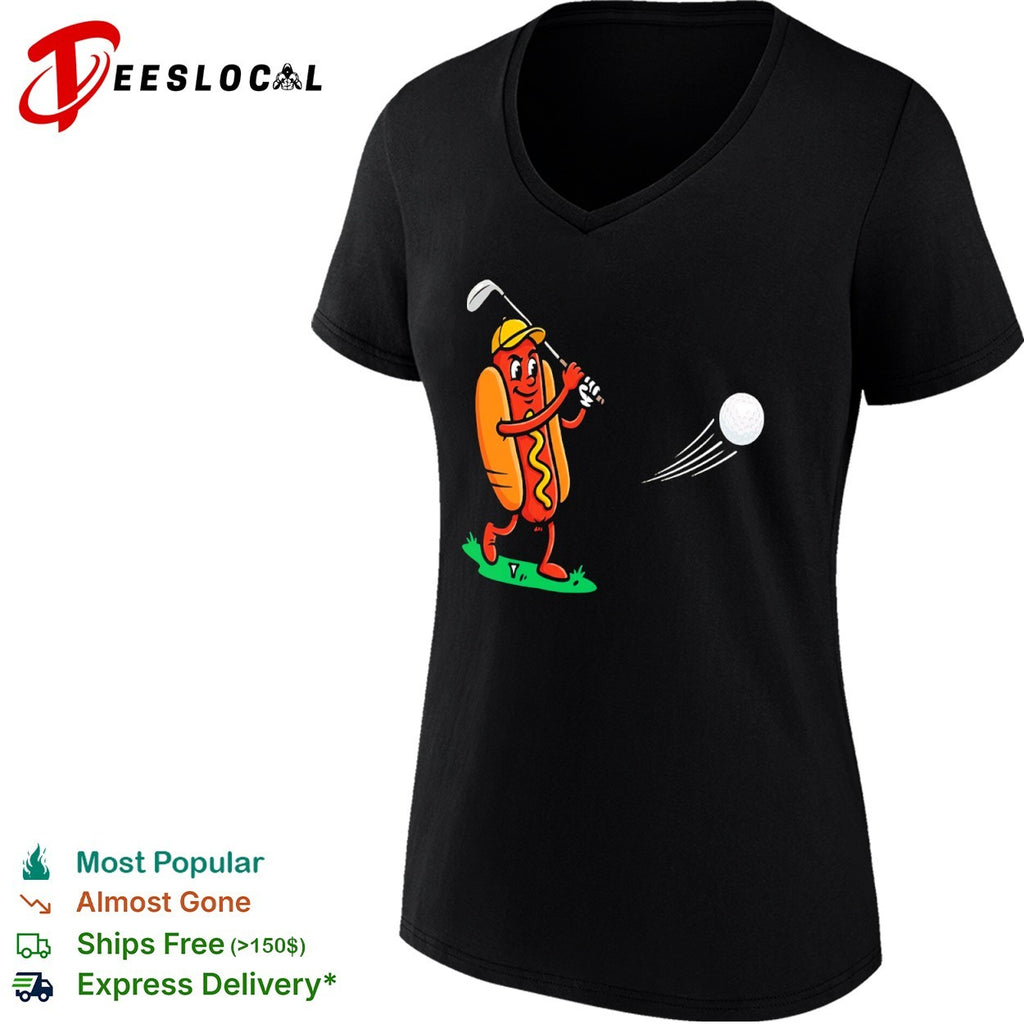 Dog Golf Player Cartoon Sports shirt