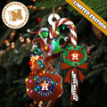 Houston Astros MLB Grinch Candy Cane Personalized Xmas Gifts Christmas Tree Decorations Ornament