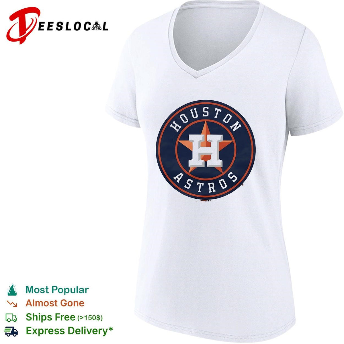 Houston Astros modern circle star H sports logo shirt