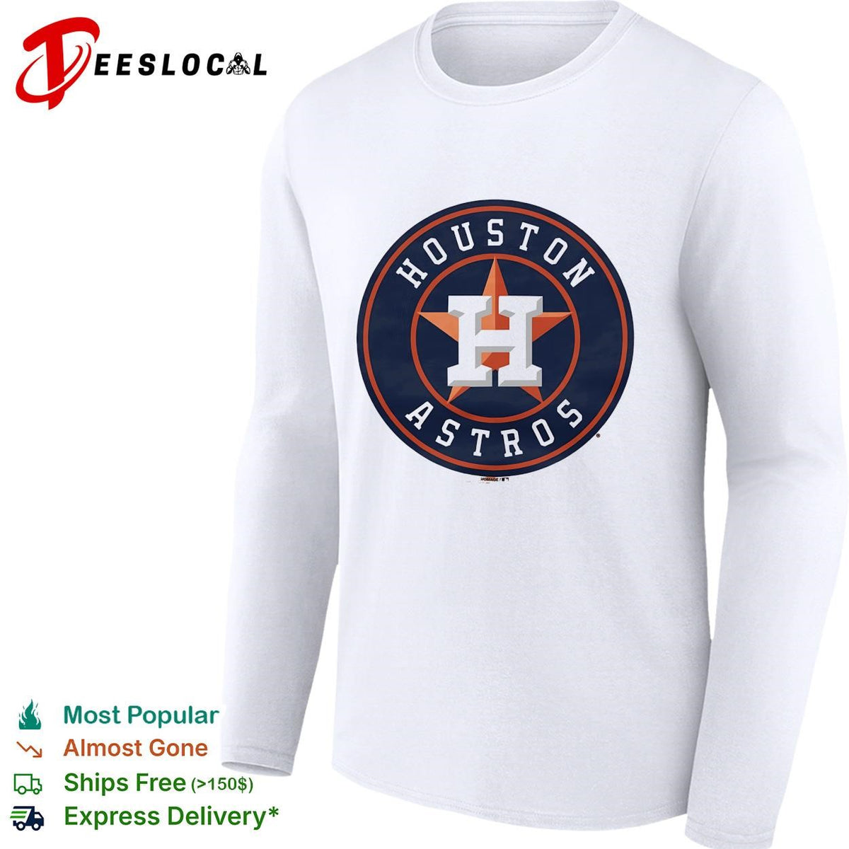 Houston Astros modern circle star H sports logo shirt
