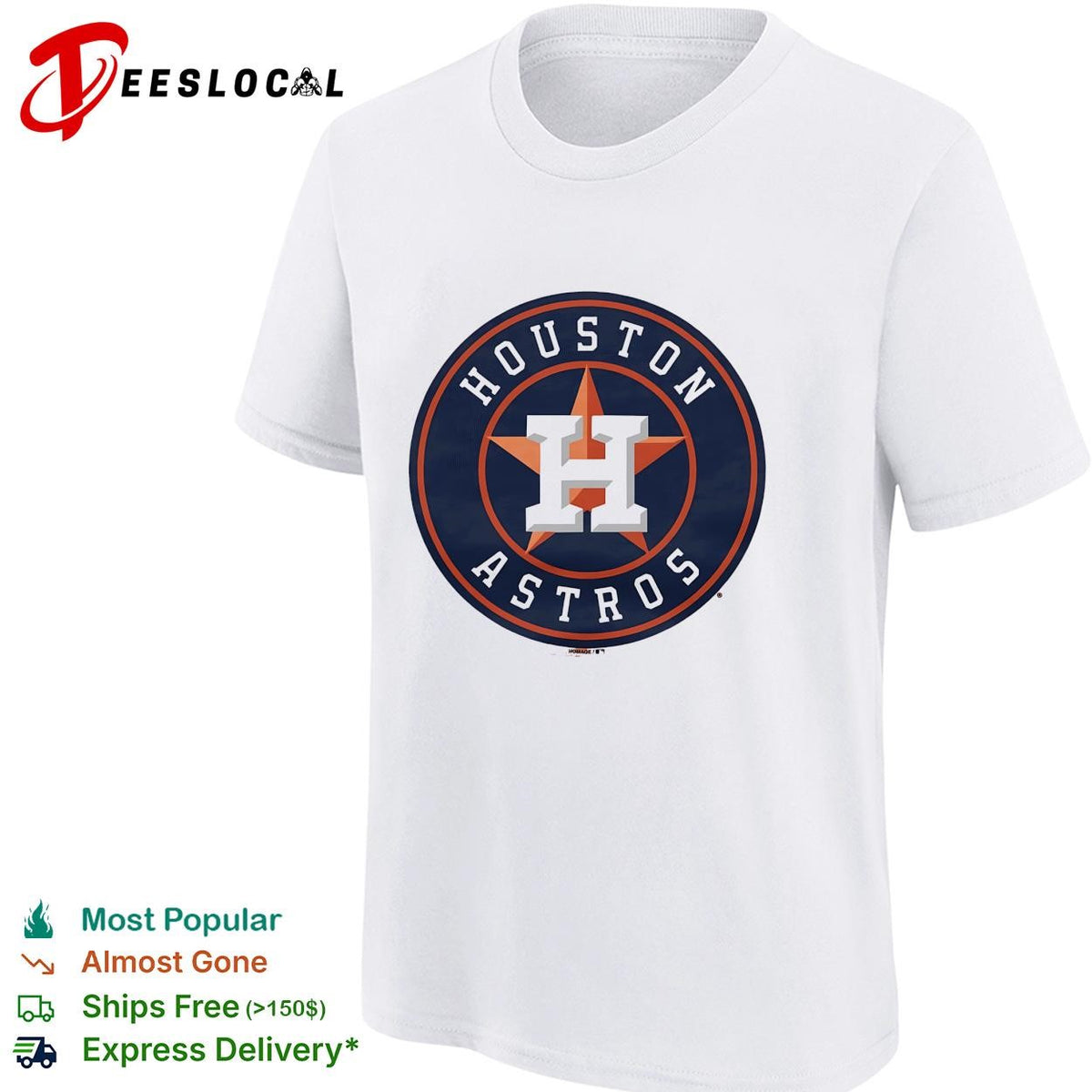 Houston Astros modern circle star H sports logo shirt