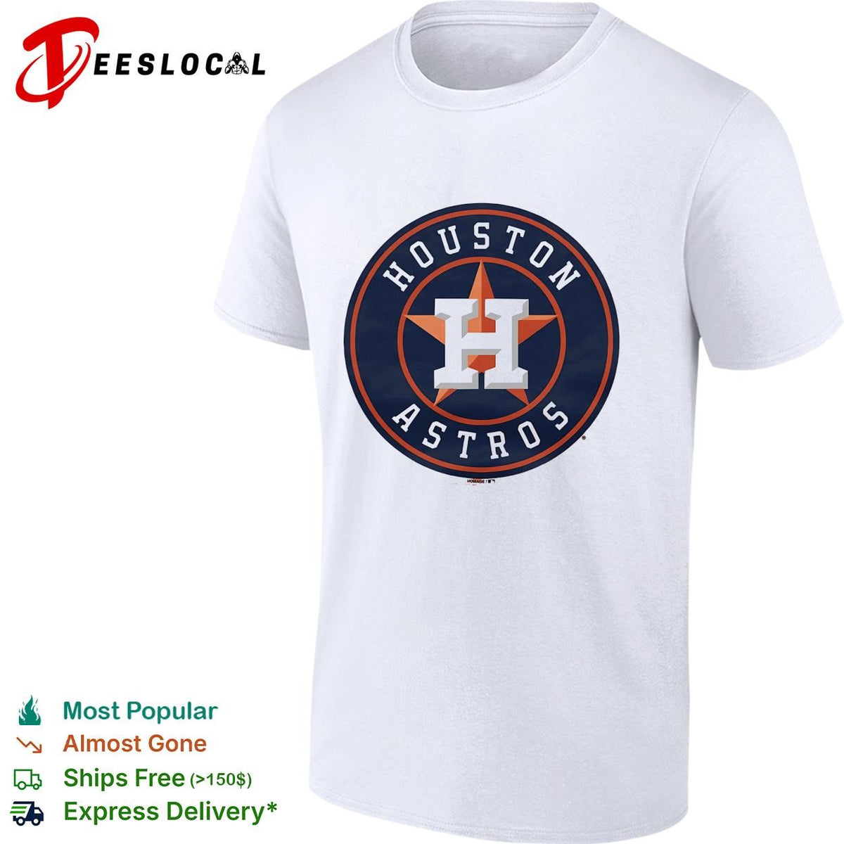 Houston Astros modern circle star H sports logo shirt
