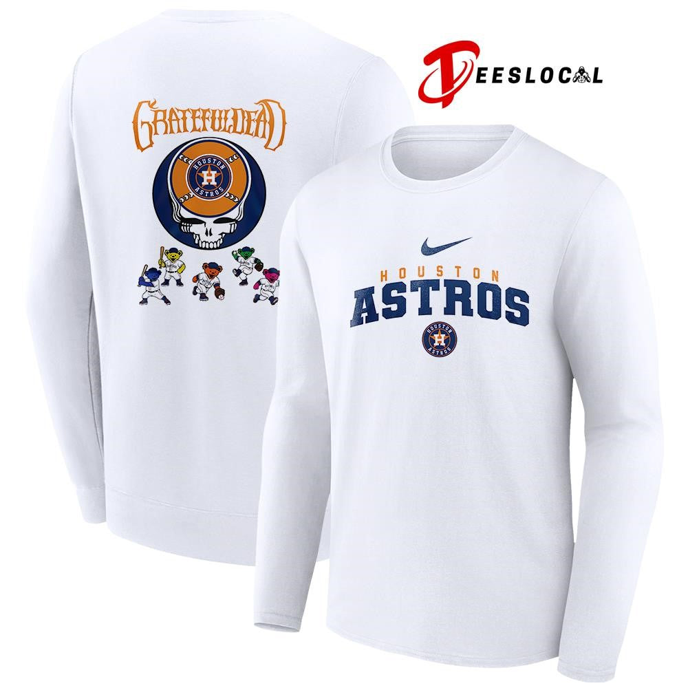 Houston Astros x Grateful Dead bear mascot shirt