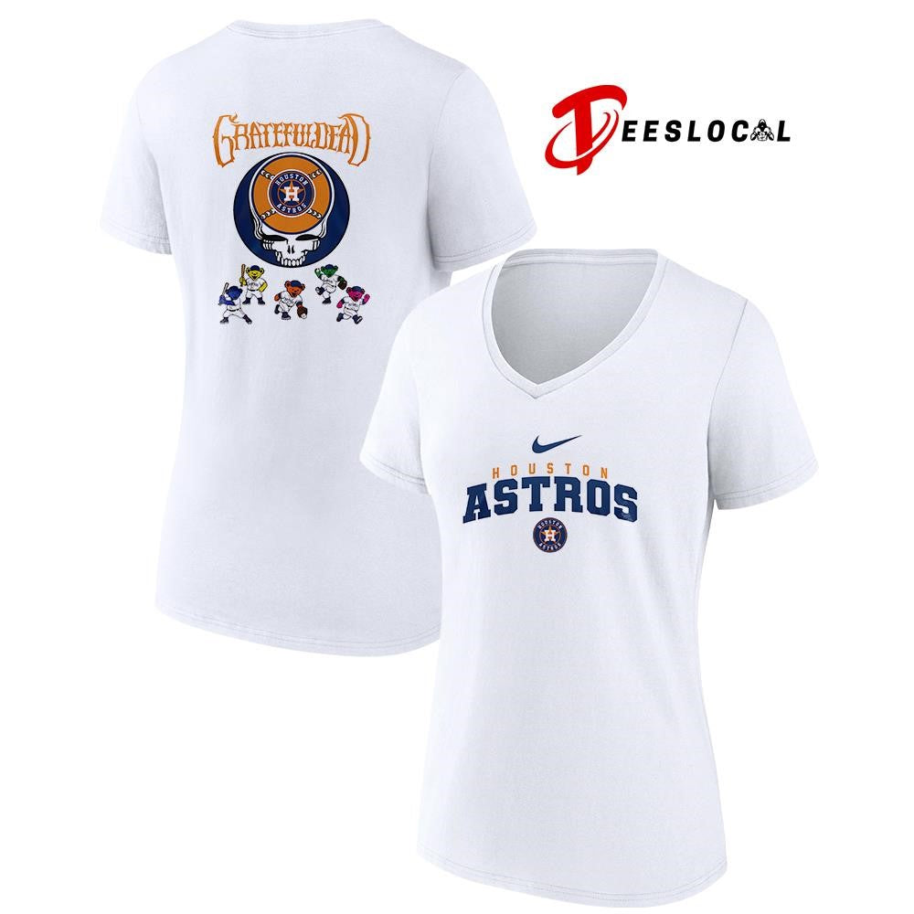 Houston Astros x Grateful Dead bear mascot shirt