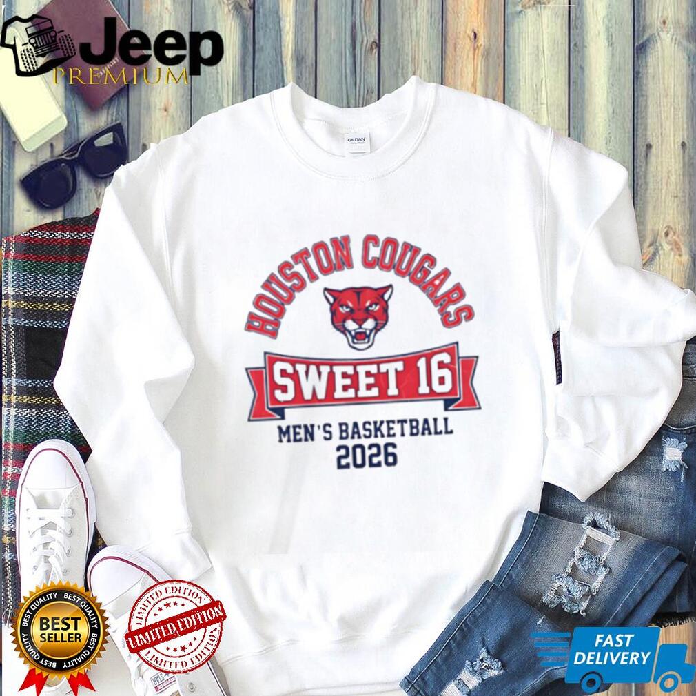 Houston Cougars 2026 Men’s Basketball Sweet 16 Red Banner T Shirt