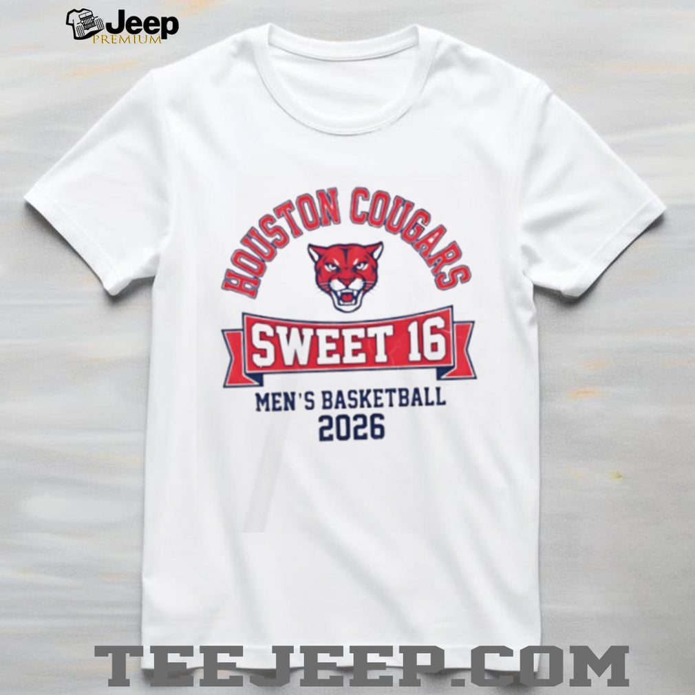 Houston Cougars 2026 Men’s Basketball Sweet 16 Red Banner T Shirt