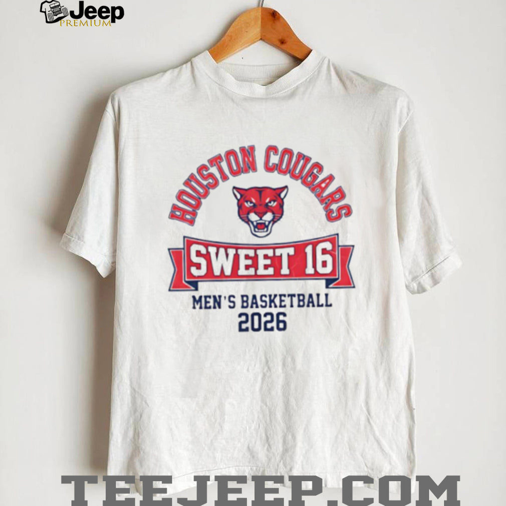 Houston Cougars 2026 Men’s Basketball Sweet 16 Red Banner T Shirt