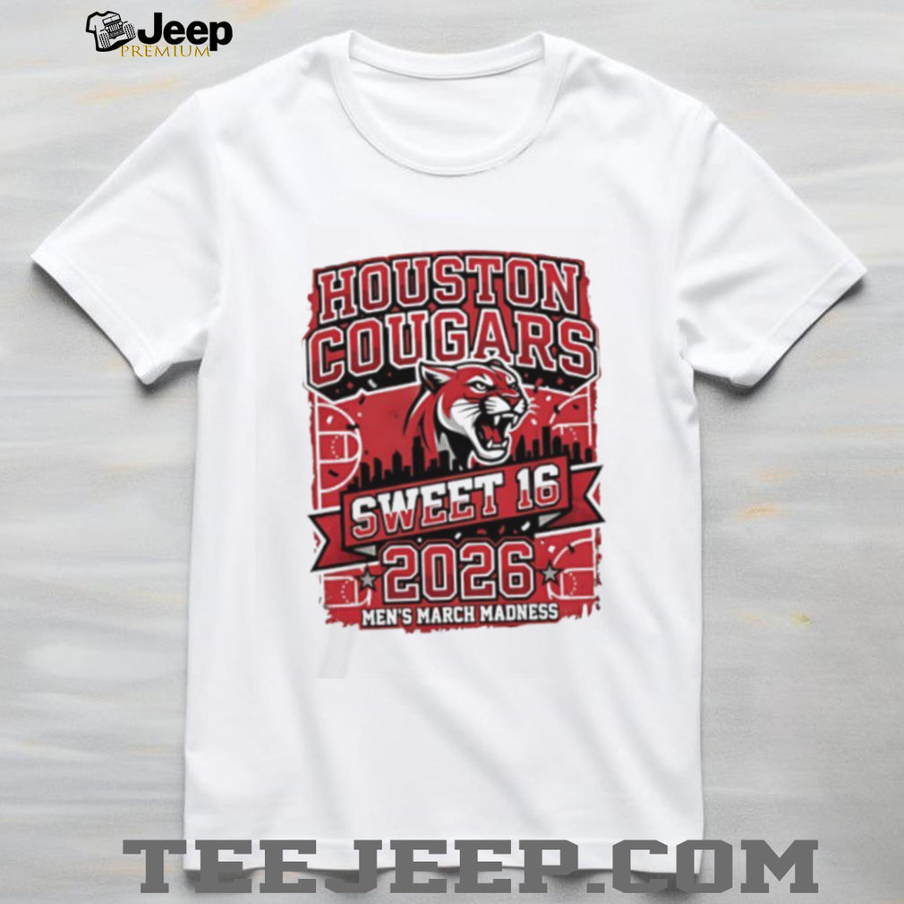 Houston Cougars 2026 Men’s March Madness Sweet 16 Skyline T Shirt