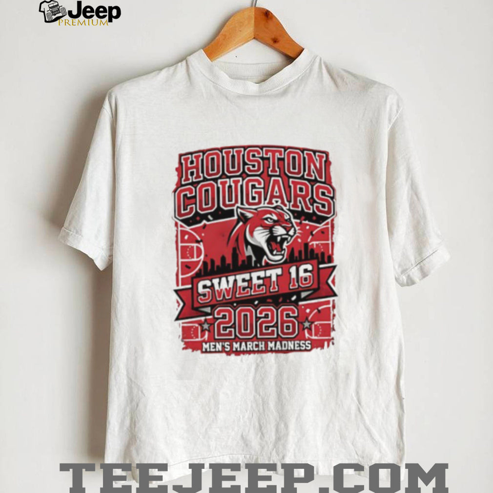Houston Cougars 2026 Men’s March Madness Sweet 16 Skyline T Shirt