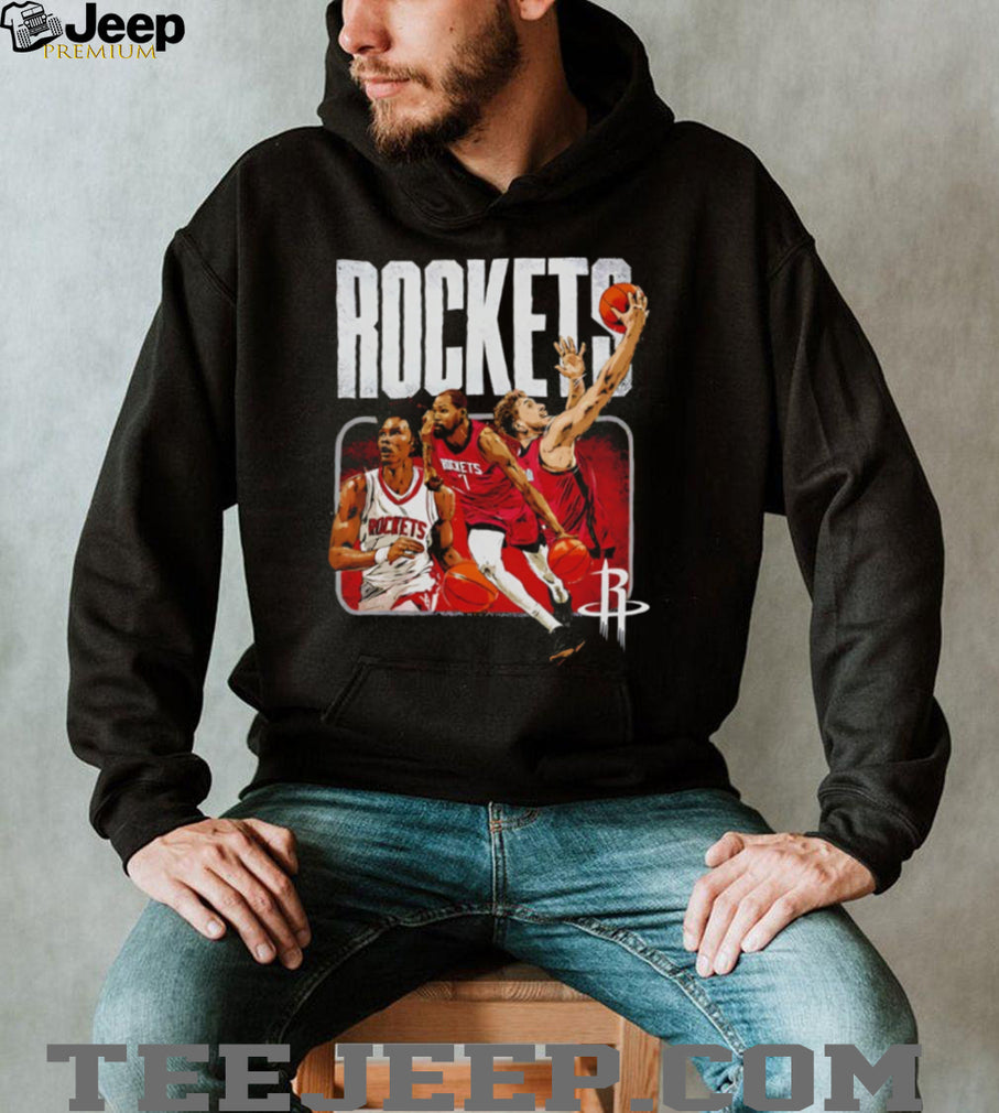 Houston Rockets 2026 NBA Playoffs Trio Vintage Graphic T Shirt Team Spirit Gear