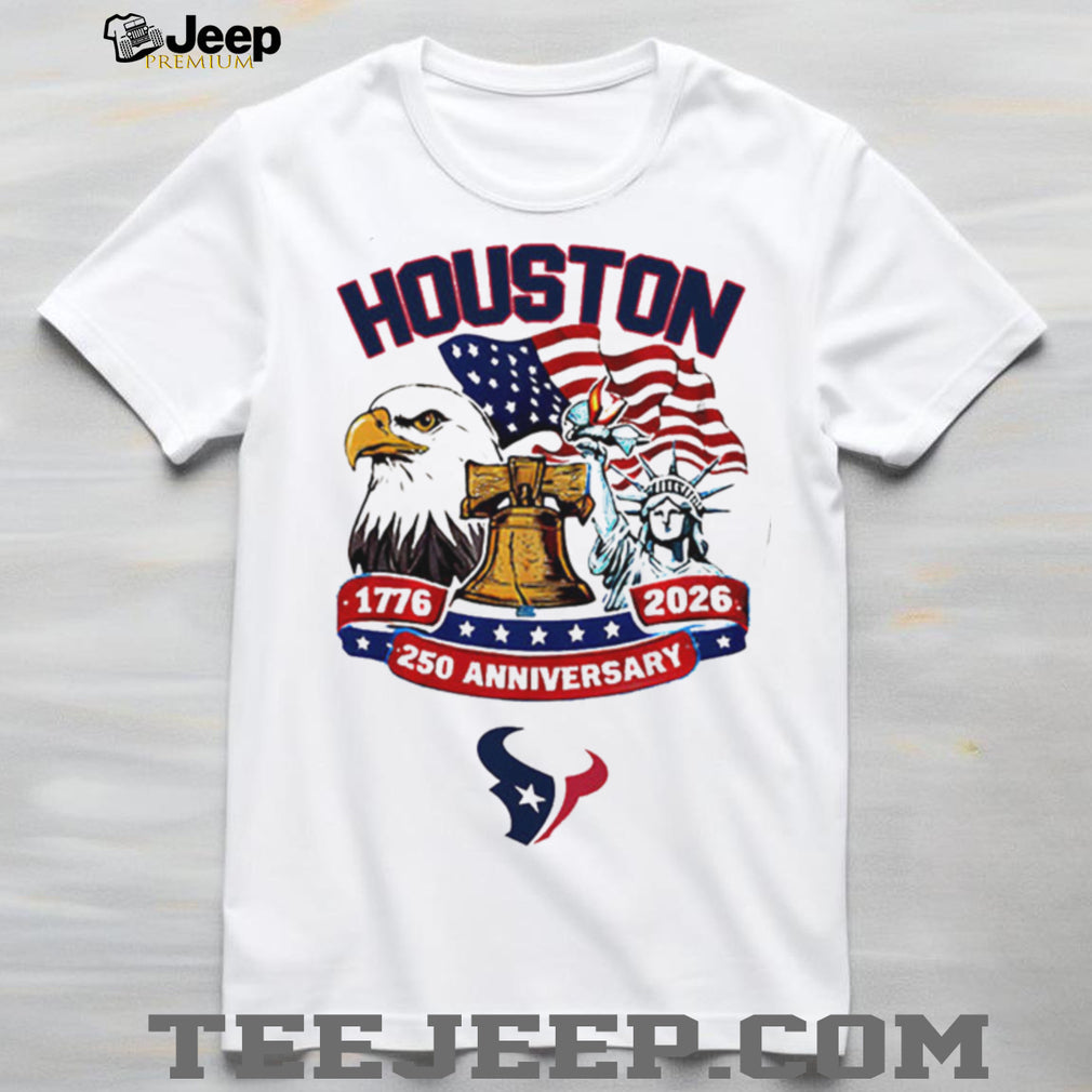 Houston Texans 250th Anniversary 1776 2026 USA Patriotic Custom Jersey T Shirt