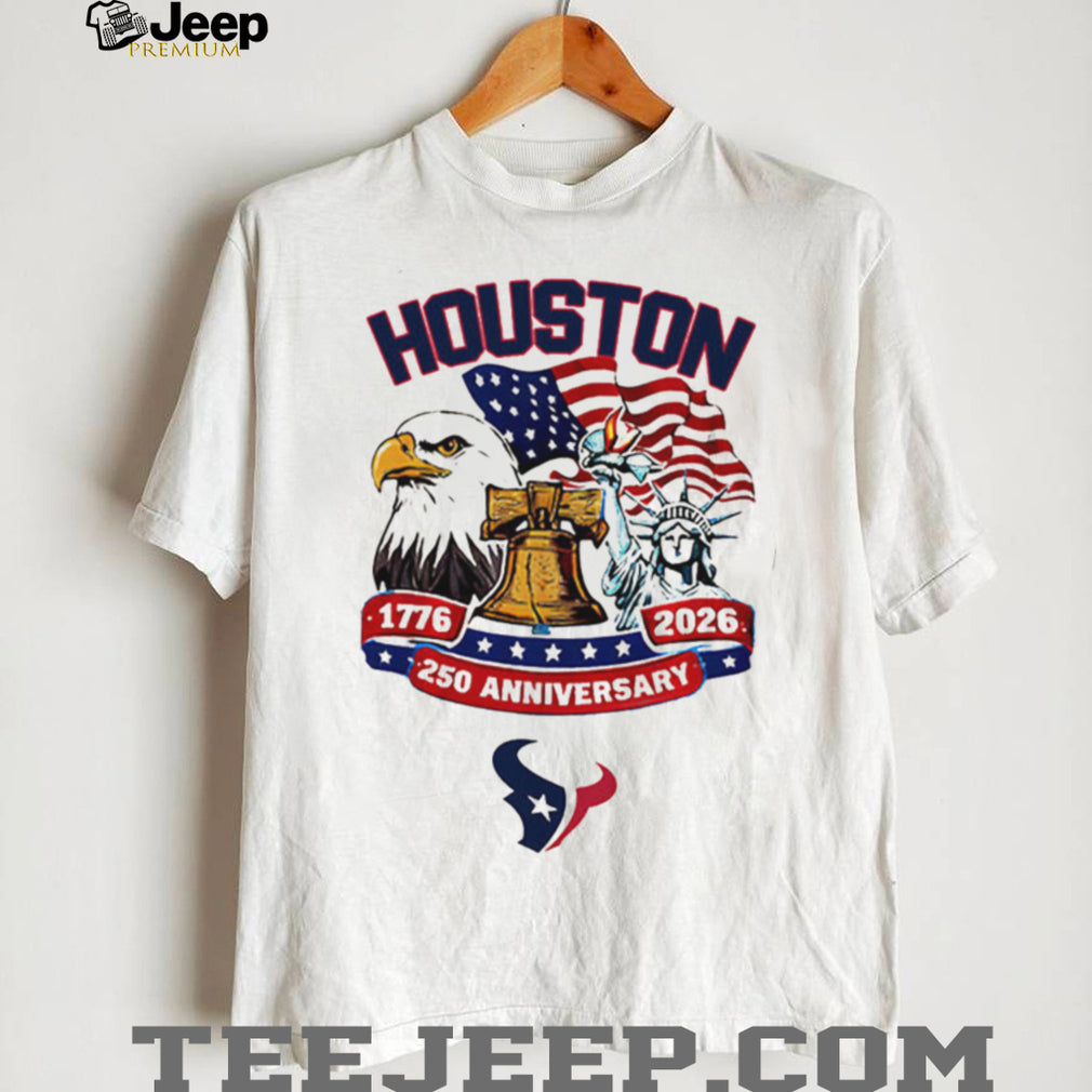 Houston Texans 250th Anniversary 1776 2026 USA Patriotic Custom Jersey T Shirt
