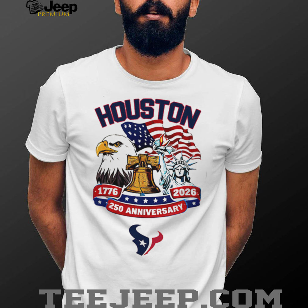 Houston Texans 250th Anniversary 1776 2026 USA Patriotic Custom Jersey T Shirt