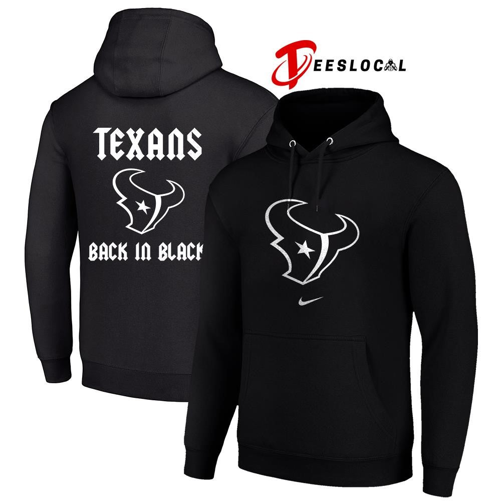 Houston Texans back in black logo shirt